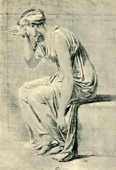 Sittende kvinne, sent på 1700-tallet - begynnelsen av 1800-tallet, 1943. av Jacques Louis David