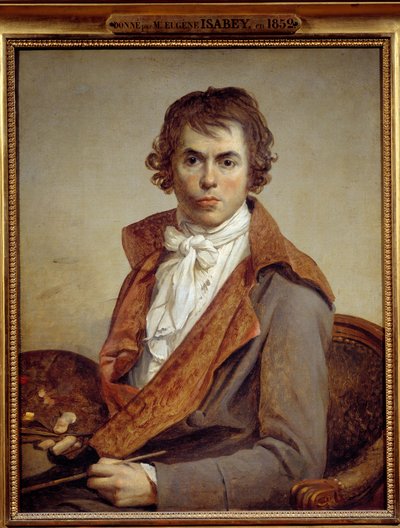 Selvportrettmaleri av Jacques Louis David (1748-1825) 1800-tallets søn. 0,81x0,64 m - Selvportrett av Jacques Louis David (1748-1825) av Jacques Louis David
