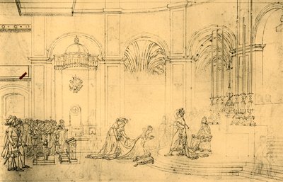 Skisse for The Coronation of Napoleon, c1807, 1921. av Jacques Louis David