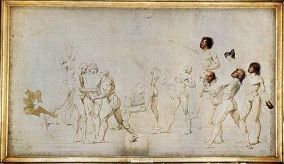 Skisse til Jeu de Paumes ed … av Jacques Louis David
