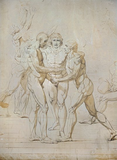 Skisse til Jeu de Paumes ed … av Jacques Louis David