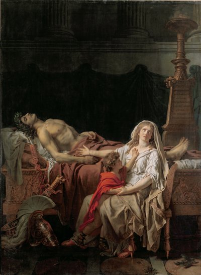 The Pain of Andromache, 1783 av Jacques Louis David