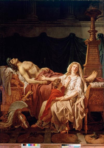 Smerten til Andromaque Hectors enke, drept av Achilles, representert av ektemannens kropp. Maleri av Jacques Louis David (1748-1825) Paris, Musee du Louvre av Jacques Louis David