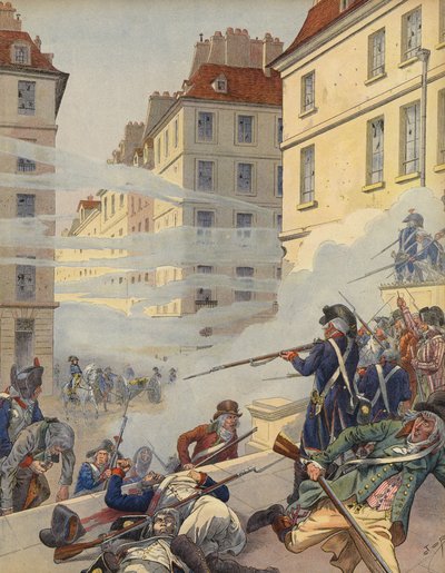 Revolusjonær uro på gatene i Frankrike av Jacques Marie Gaston Onfray de Breville (Job)