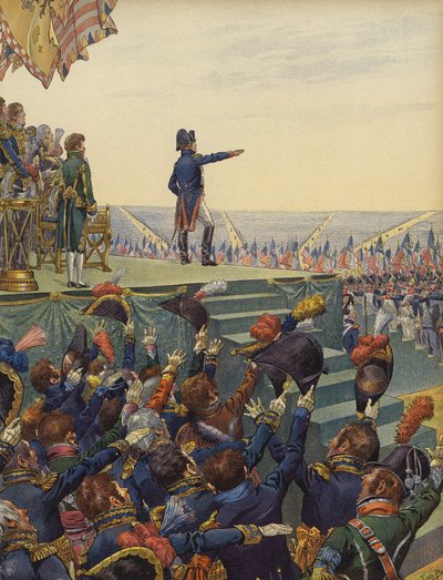 Hæren til Napoleon Bonaparte lover ham troskap av Jacques Marie Gaston Onfray de Breville (Job)