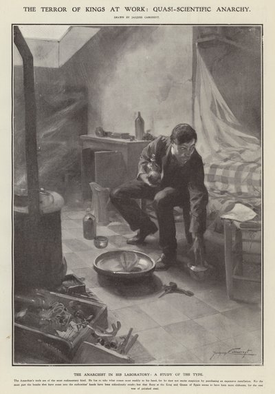 Kongenes terror på jobb: kvasivitenskapelig anarki (litho) av Jacques-Marie Omer Camoreyt