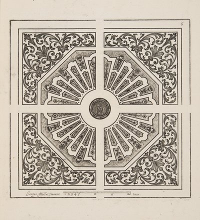 Design for Parterre, fra Theatre des Plans et Jardinages, pub.1652 (gravering) av Jacques Mollet