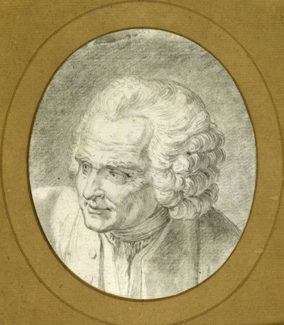 Portrett av Jean-Jacques Rousseau 1712-1778, 1775. av Jacques Philippe Caresme