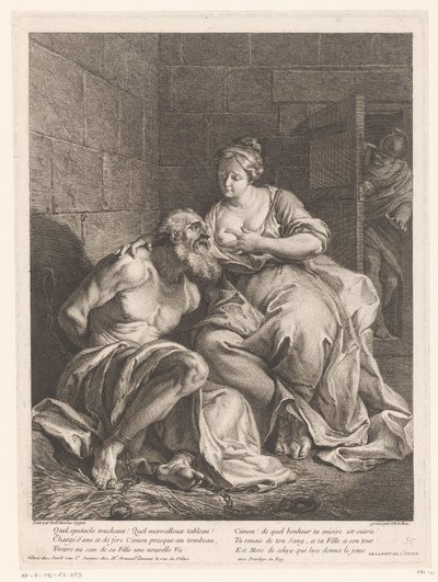Cimon av Pero gevoed (Caritas Romana) av Jacques Philippe Le Bas