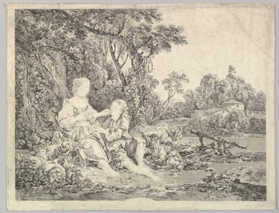 Pensant-ils au Raisin Tenker de på druen, 1700-tallet. av Jacques Philippe Le Bas