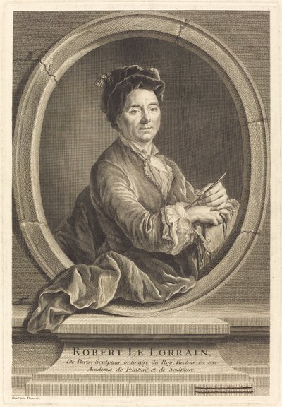 Robert le Lorrain av Jacques Philippe Le Bas after Hubert Drouais
