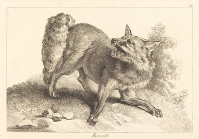 Renard (Fox) av Jacques Philippe Le Bas and Jean Eric Rehn after Jean Baptiste Oudry
