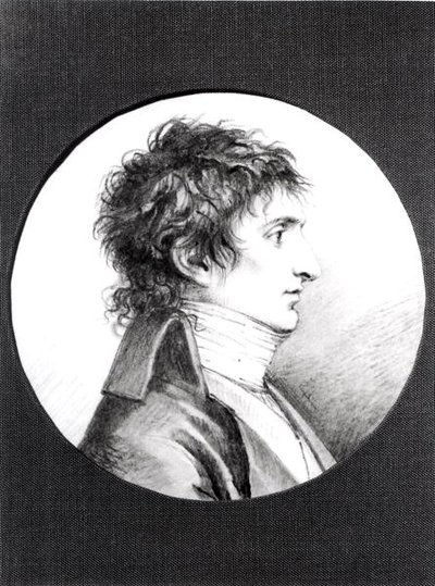 Portrett av Lucien Bonaparte (1775-1840) ca. 1800 (svart kritt på vellum) av Jacques Reattu