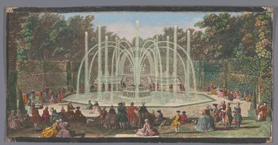 Utsikt over Bosquet des Trois Fontaines i hagen til Versailles Les Trois Fontaines (tittel på objekt) av Jacques Rigaud (possibly)