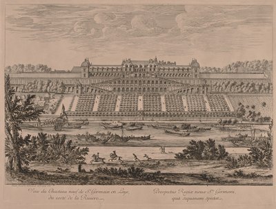 Chateau of St. Germain en Laye fra elven av Jacques Rigaud