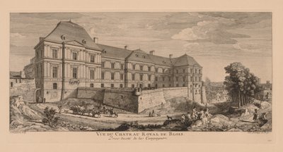 Utsikt over det kongelige slottet i Blois, tatt fra landsbygda av Jacques Rigaud