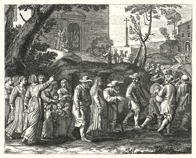 The Village Wedding (gravering) av Jacques Stella