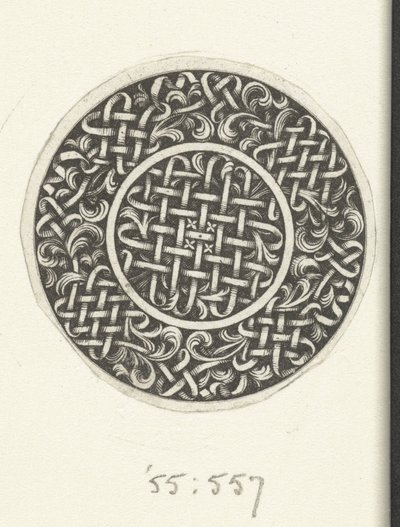 Medaljong med flettverk Design for gullsmeder (serietittel) av Jacques Vauquer