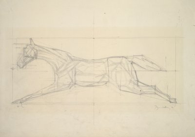 Jockey Series, nr. 2 (hest sett fra siden) av Jacques Villon