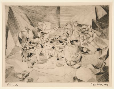 La table servie (Det dekkede bordet) av Jacques Villon