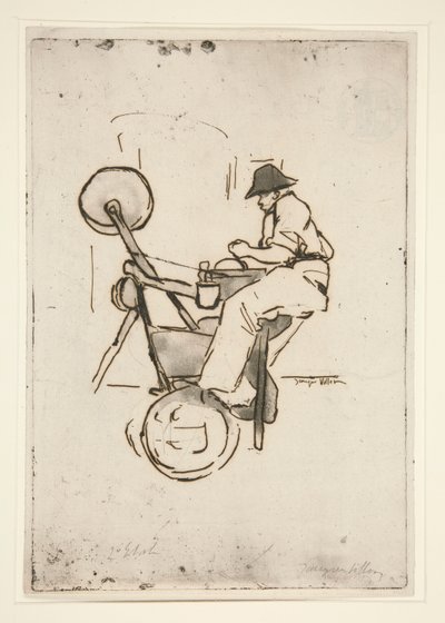 Le r?mouleur (knivsliperen) av Jacques Villon