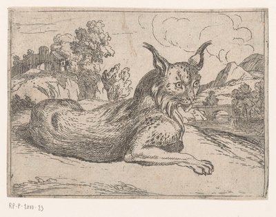 Gaupe Dyr i landskap (serietittel) av Jacques de Fornazeris (attributed to)