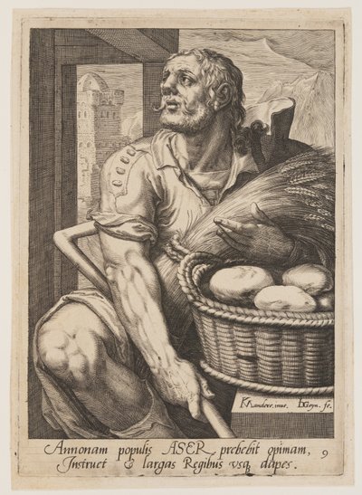 Asher, fra Jakobs tolv sønner av Jacques de Gheyn II