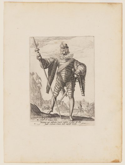 Oberstløytnant, fra offiserer og soldater i livvakten til keiser Rudolf II av Jacques de Gheyn II