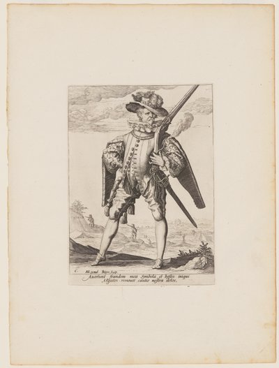 Musketer, fra offiserer og soldater i livvakten til keiser Rudolf II av Jacques de Gheyn II
