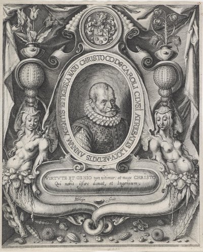 Portrett av Carolus Clusius (Charles de l#39;Ecluse, 1526-1609) av Jacques de Gheyn II