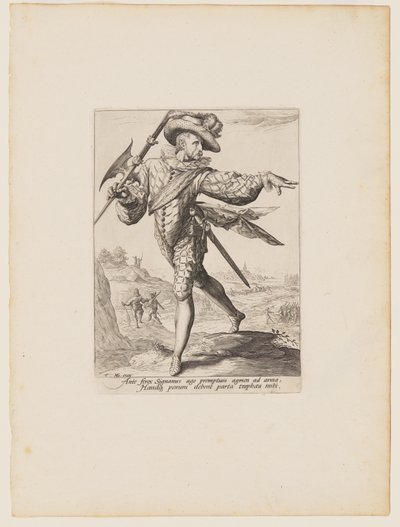 Sersjant, fra offiserer og soldater i livvakten til keiser Rudolf II av Jacques de Gheyn II