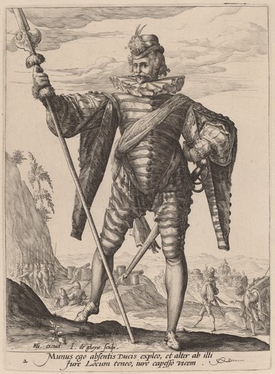 Oberstløytnant av Jacques de Gheyn II after Hendrik Goltzius