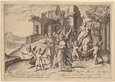 Retur fra flyturen til Egypt av Jacques de Gheyn II, after Karel van Mander I