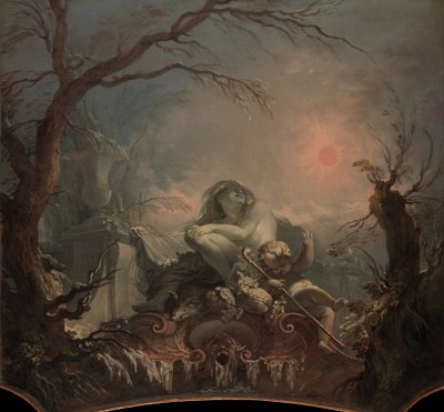 Allegori om vinteren. av Jacques de Lajoue II