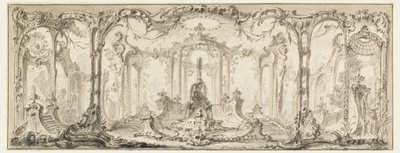 Design for en dekorativ dekorasjon av Jacques de Lajoüe