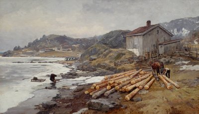 Flytting av tømmer av Jahn Ekenaes