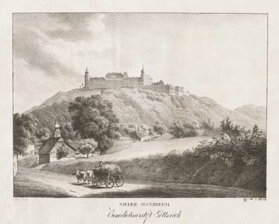 Nedre Østerrike, benediktinerklosteret i Gottereich, 1819. av Jakob Alt