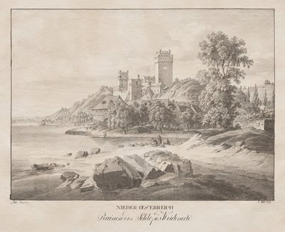 Nedre Østerrike, ruinene av Weidenech slott av Jakob Alt