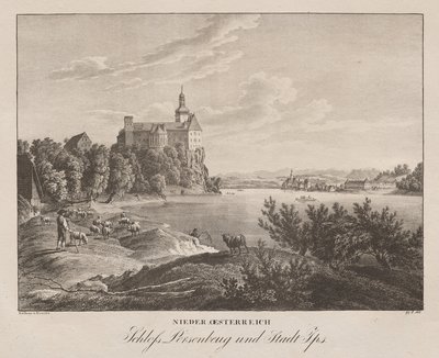 Nedre Østerrike, Persenbeug slott og byen Ips av Jakob Alt