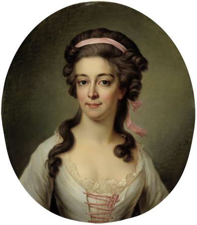 Portrett av grevinne Maria Eleonora Lewenhaupt, født Koskull 1765-1823. av Jakob Björk