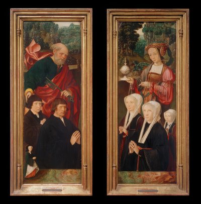 Giverfigurer med St. Peter med nøkkel av Jakob Cornelisz