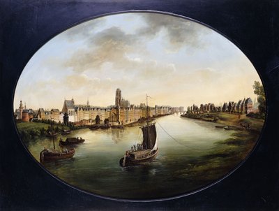 Utsikt over Frankfurt; Utsikt over Frankfurt, ca. 1810-18 av Jakob Diezler