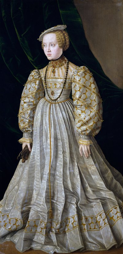Portrett av Anna av Østerrike (olje på lerret) av Jakob Seisenegger