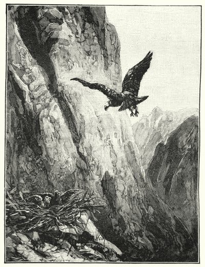 Ørneredet i Sinai-fjellet (litho) av James (after) Clark
