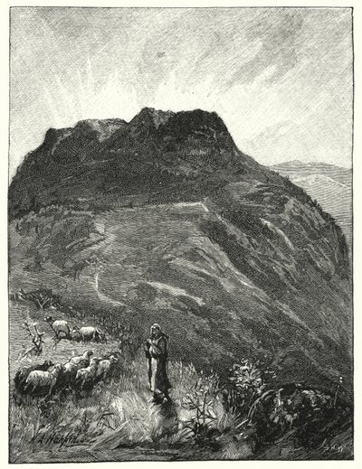 Det tradisjonelle skjønnhetsfjellet (litho) av James (after) Clark