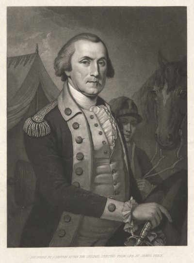 Geroge Washington, pub. 1850 (gravering) av James (after) Peale