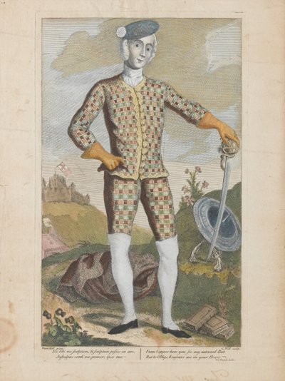 Prins Charles Edward Stuart (farget gravering) av James (c.1692 1767) (after) Wasdail