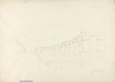 Tempel over Spring ved Zaghouan (grafitt på papir) av James 1730 94 Bruce