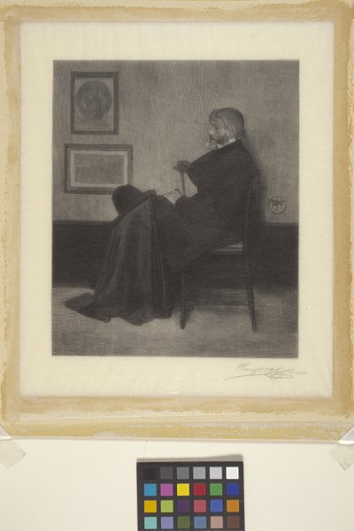 Thomas Carlyle (tregravering) av James Abbott McNeill (attr.to) Whistler