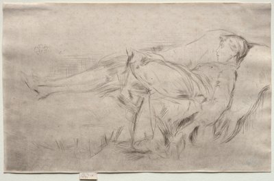 Et barn på en sofa, nr. 2. av James Abbott McNeill Whistler